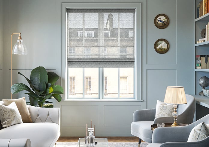 Pescara Voile, Slate - Motorised Roman Blind - Image 3